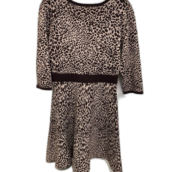 Nina Leonard Animal Print Sweater Dress - Size Large - Picture 5 of 7